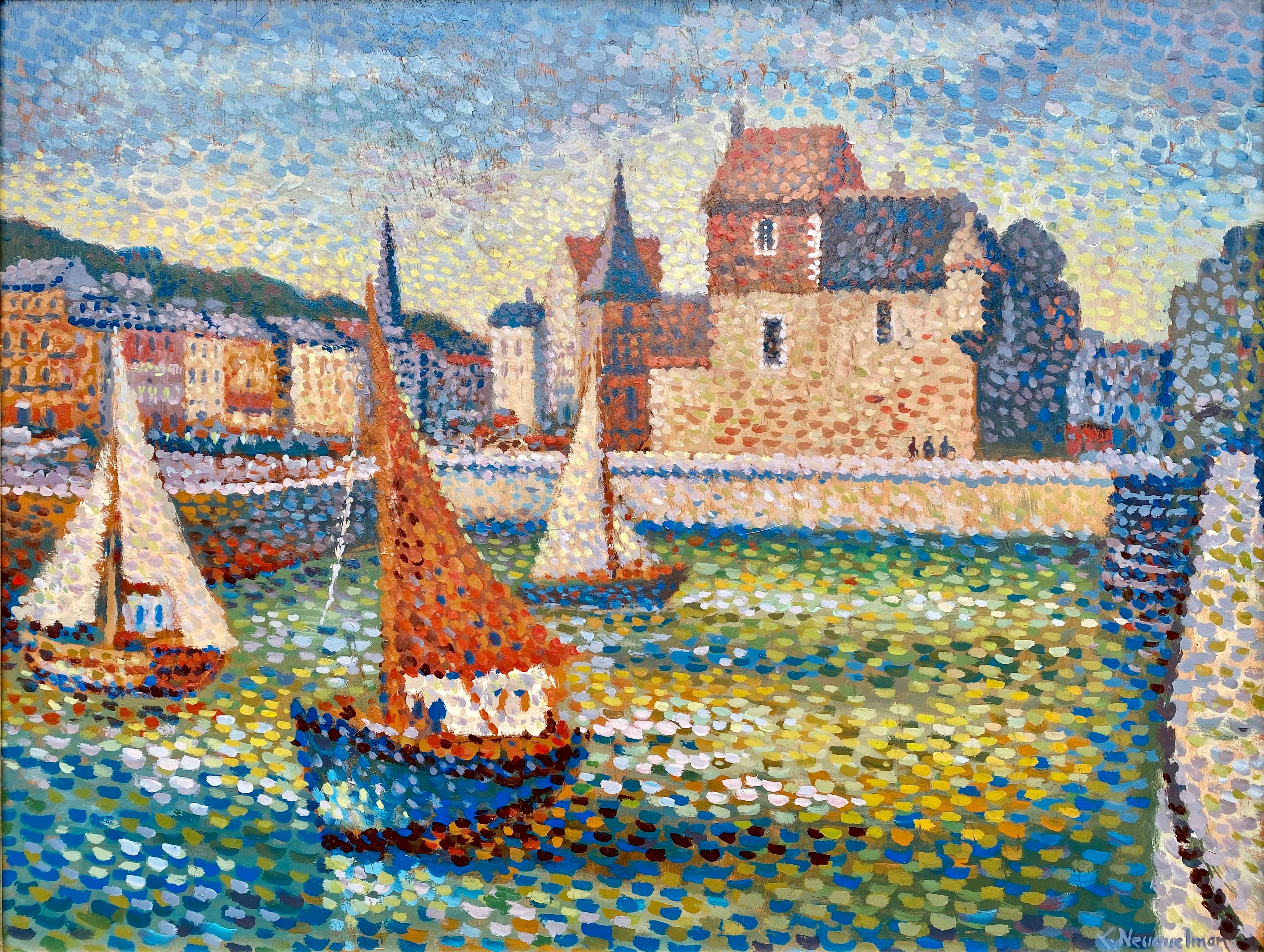 Neuquelman Lucien
Paris 1909 – 1988
French Painter

'Old Harbor of Honfleur - Normandy'
Signature: Signed bottom right
Medium: Oil on board
Dimensions: Image size 50 x 65 cm, frame size 59 x 74 cm

Biography: Neuquelman Lucien was born on February
