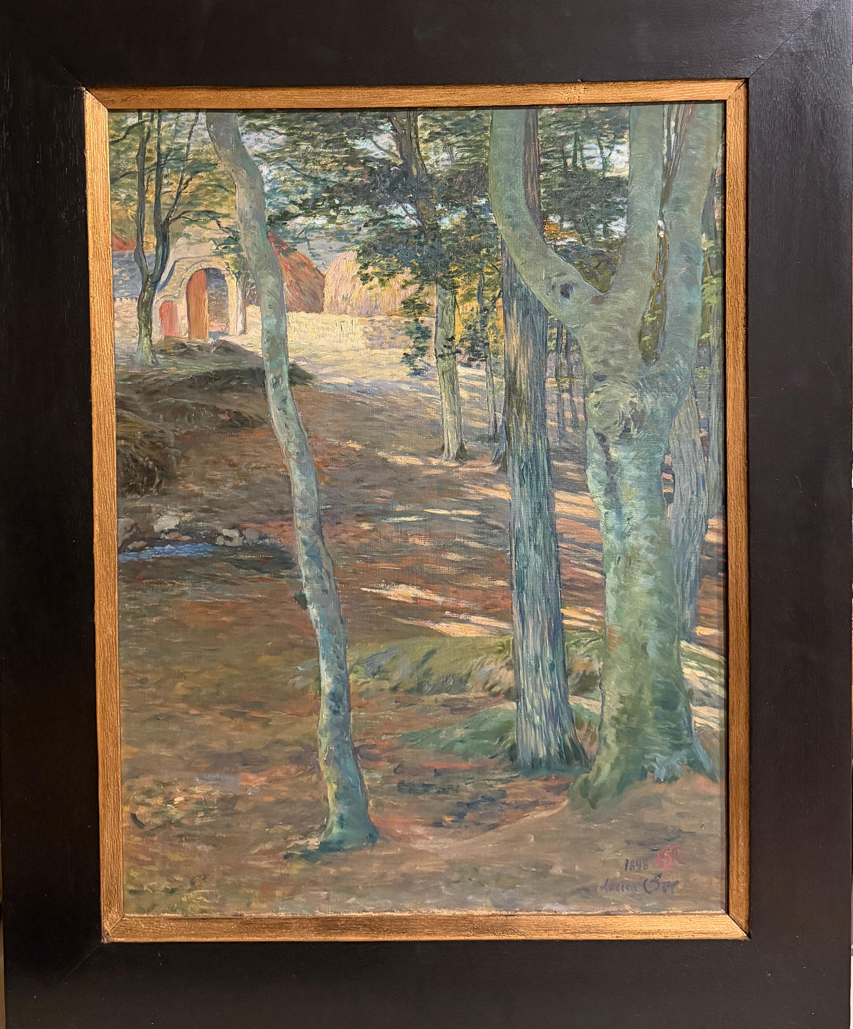 Brittany Landscape, Post-Impressionist Oil on Canvas, Signed, 1898