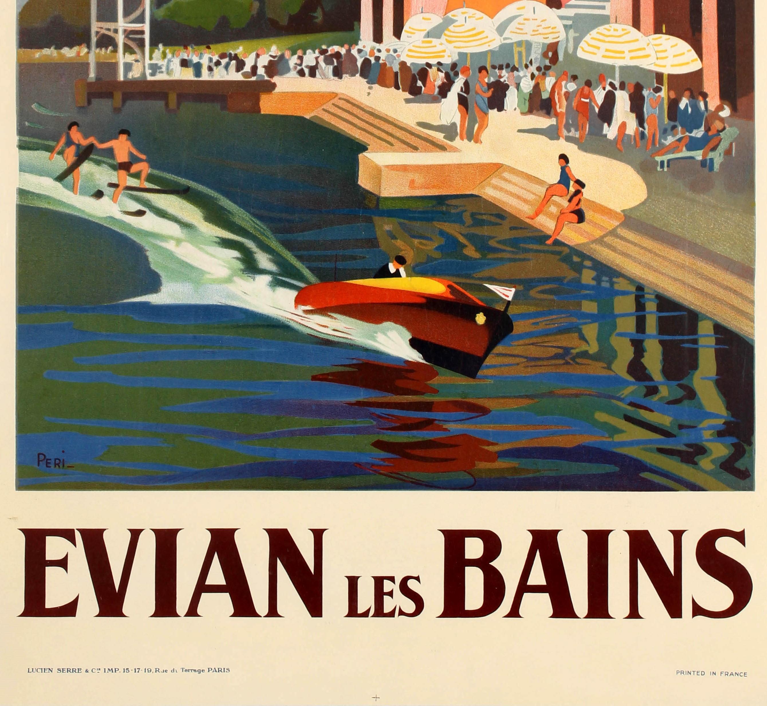 Evian Les Bains South France Vintage French Travel Advertisement Poster Print 2 