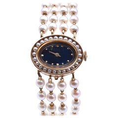 Lucien Picard 14 Karat Yellow Gold Vintage Seed Pearl Ladies Watch