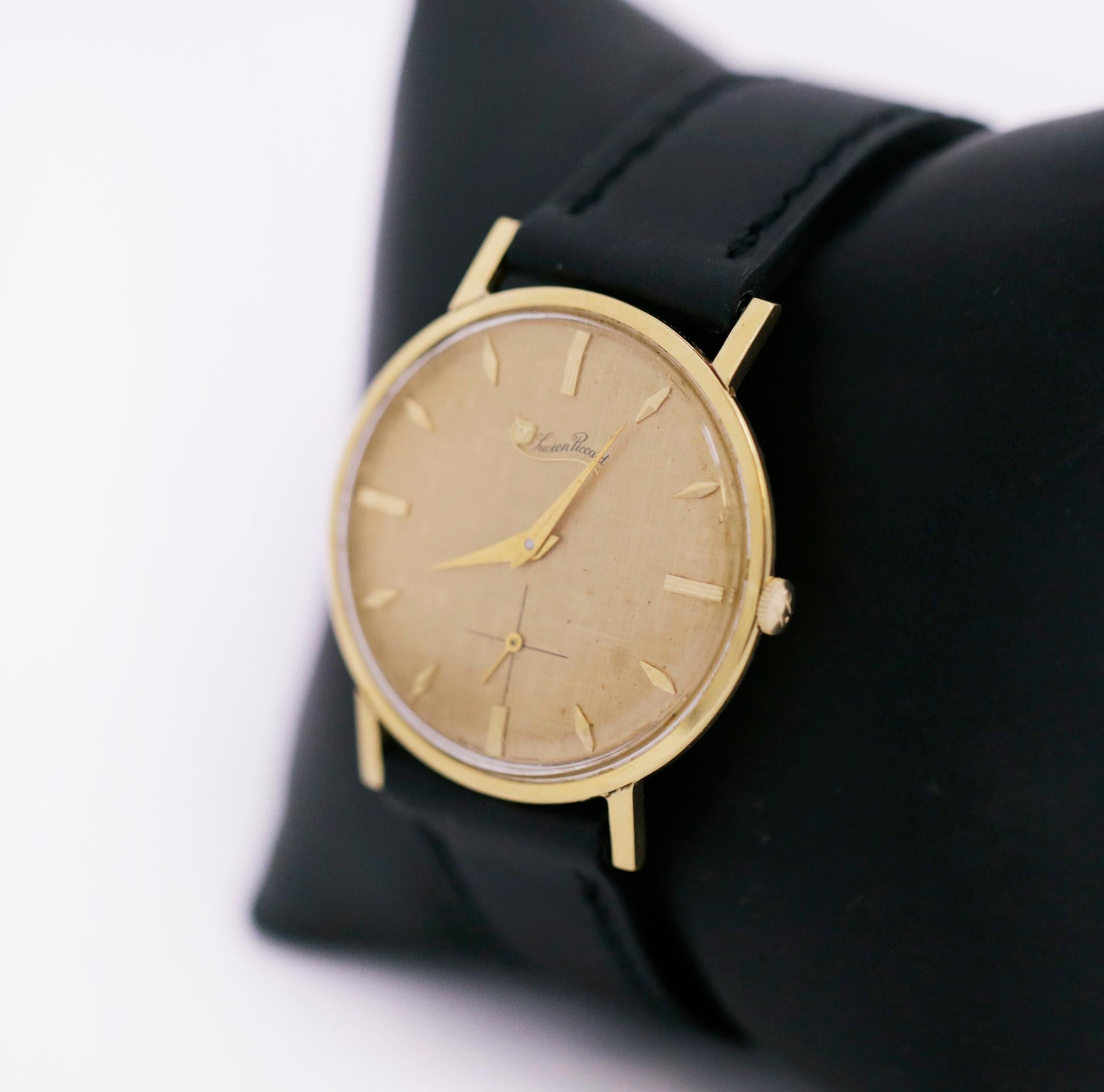 Lucien Picard 18K Gold Vintage Watch In Good Condition For Sale In San Fernando, CA