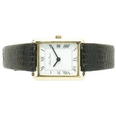 Lucien Piccard 14 Karat Yellow Gold Ladies Tank Watch