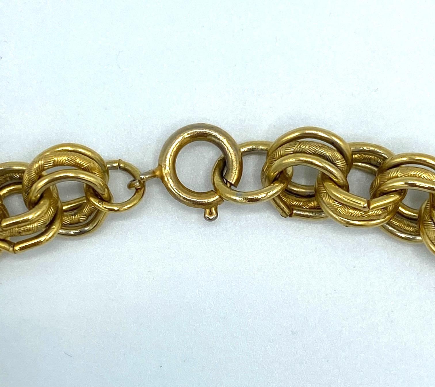 Lucien Piccard 1970s Gold & Jeweled Pendant Necklace 8