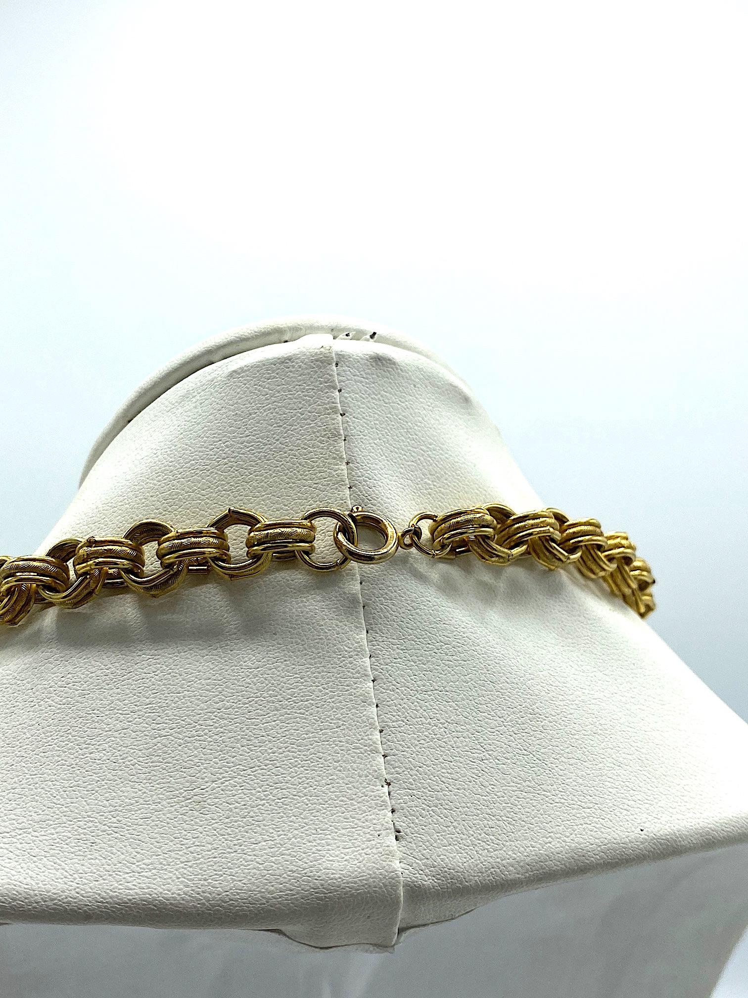 Lucien Piccard 1970s Gold & Jeweled Pendant Necklace 6