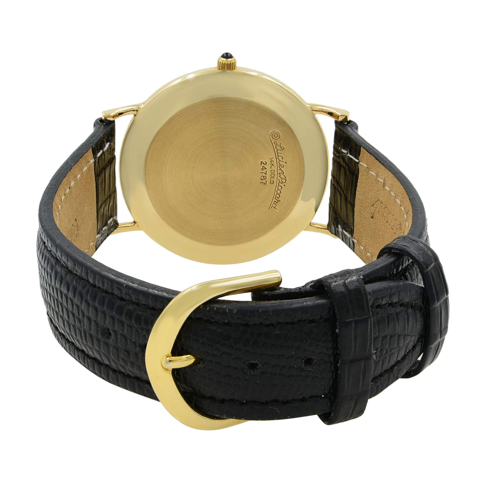 lucien piccard 14k gold watch
