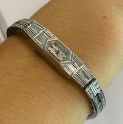 Reloj de cóctel Lucien Piccard Art Déco Diamante Platino