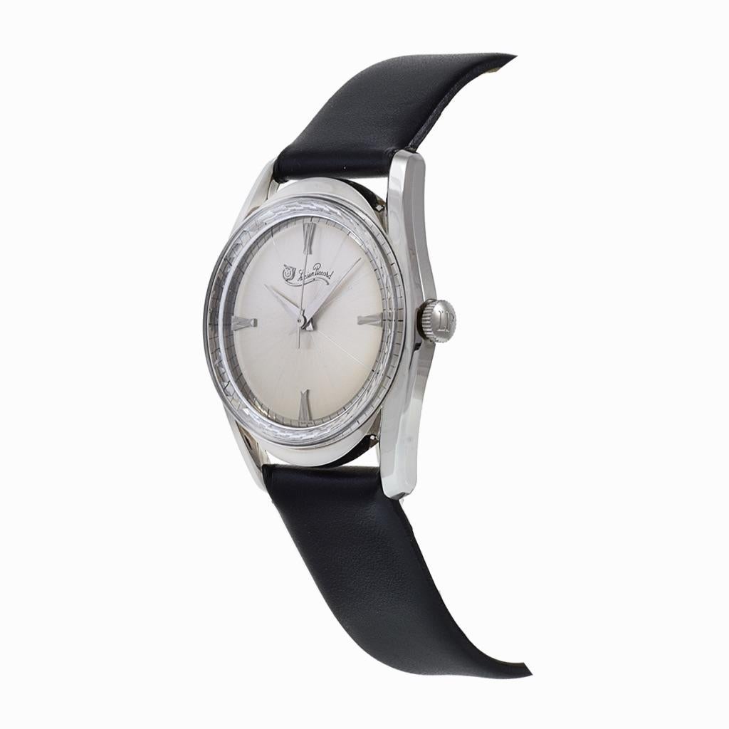 Retro Lucien Piccard Calatrava Stainless Steel For Sale