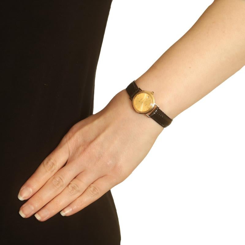 Single Cut Lucien Piccard Diamond & Onyx Ladies Wristwatch - Yellow Gold 14k Quartz Quartz