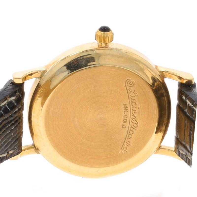 Lucien Piccard Diamond & Onyx Ladies Wristwatch - Yellow Gold 14k Quartz Quartz 1