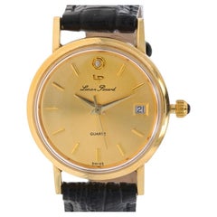 Orologio da polso da donna Lucien Piccard con diamanti e onice - Oro giallo 14k Quarzo Quarzo