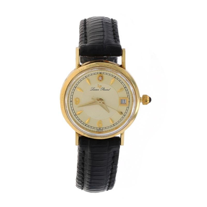 Single Cut Lucien Piccard Diamond Wristwatch - Yellow Gold 14k Quartz
