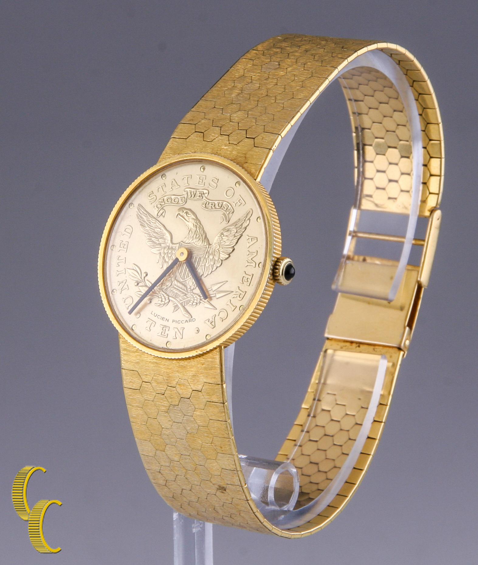 lucien piccard gold watch vintage