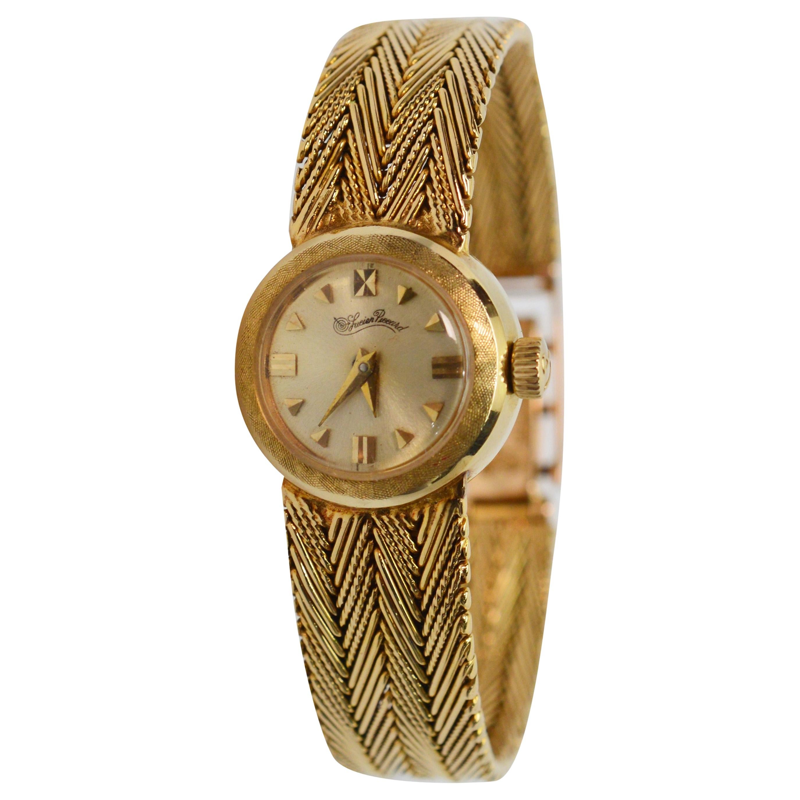 Lucien Piccard Ladies Gold Vintage Dress Bracelet Wristwatch