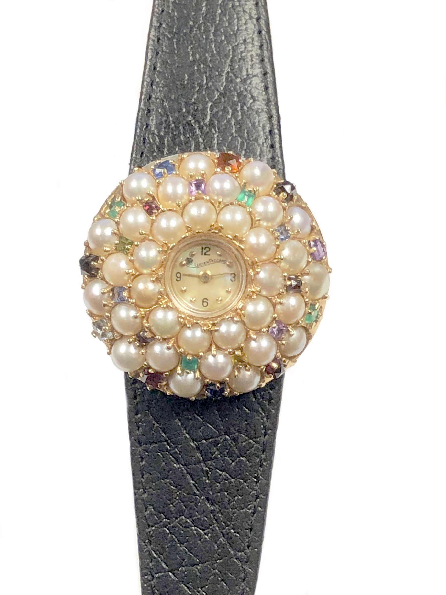 vintage gold pearl watch