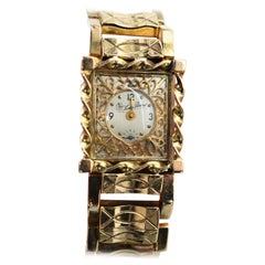 Lucien Piccard Yellow Gold Dilishein Cocktail Wristwatch