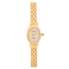 Vintage Lucien Piccard Yellow Gold Quartz Wristwatch