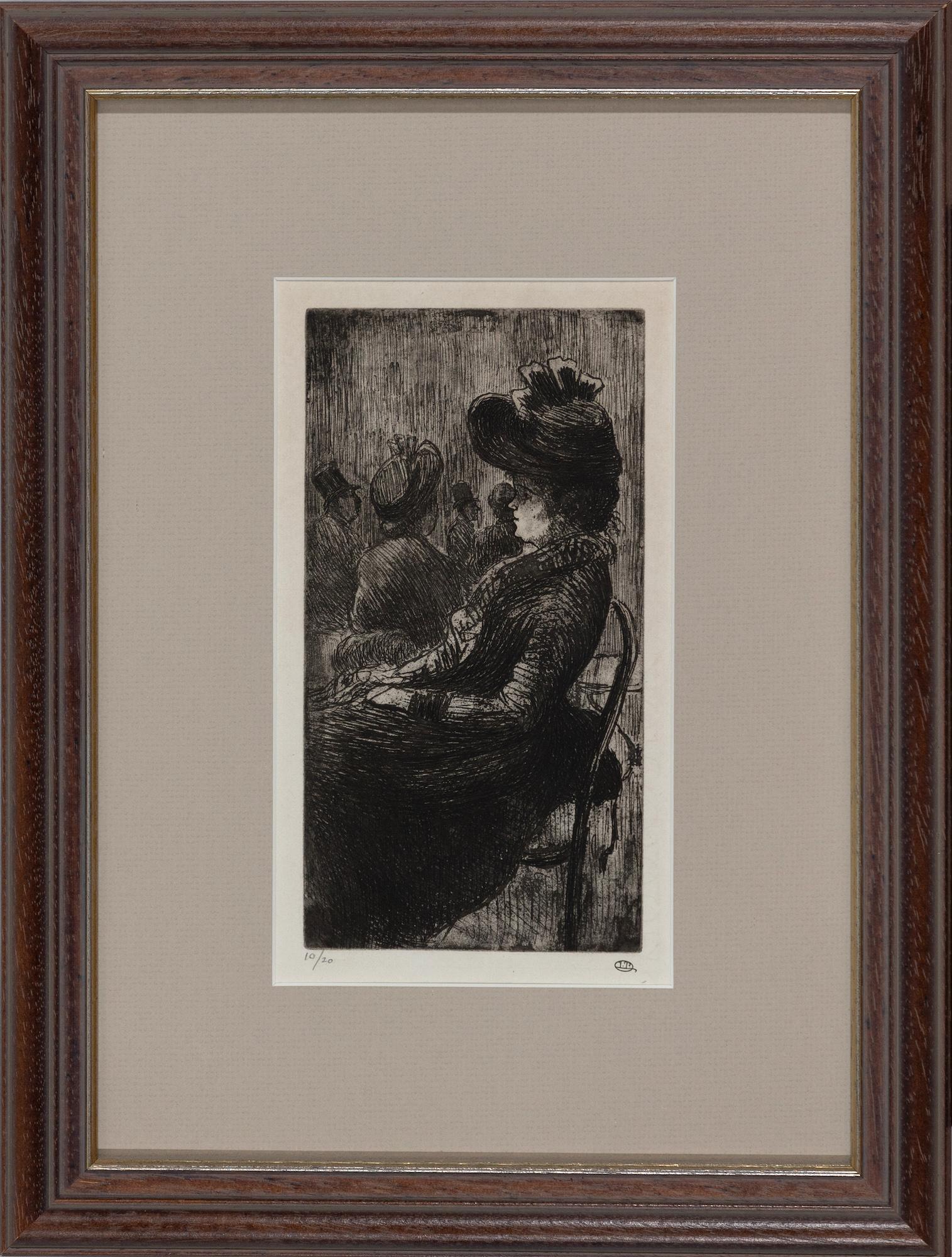 Une Femme Assise von Lucien Pissarro – Radierung im Angebot 1