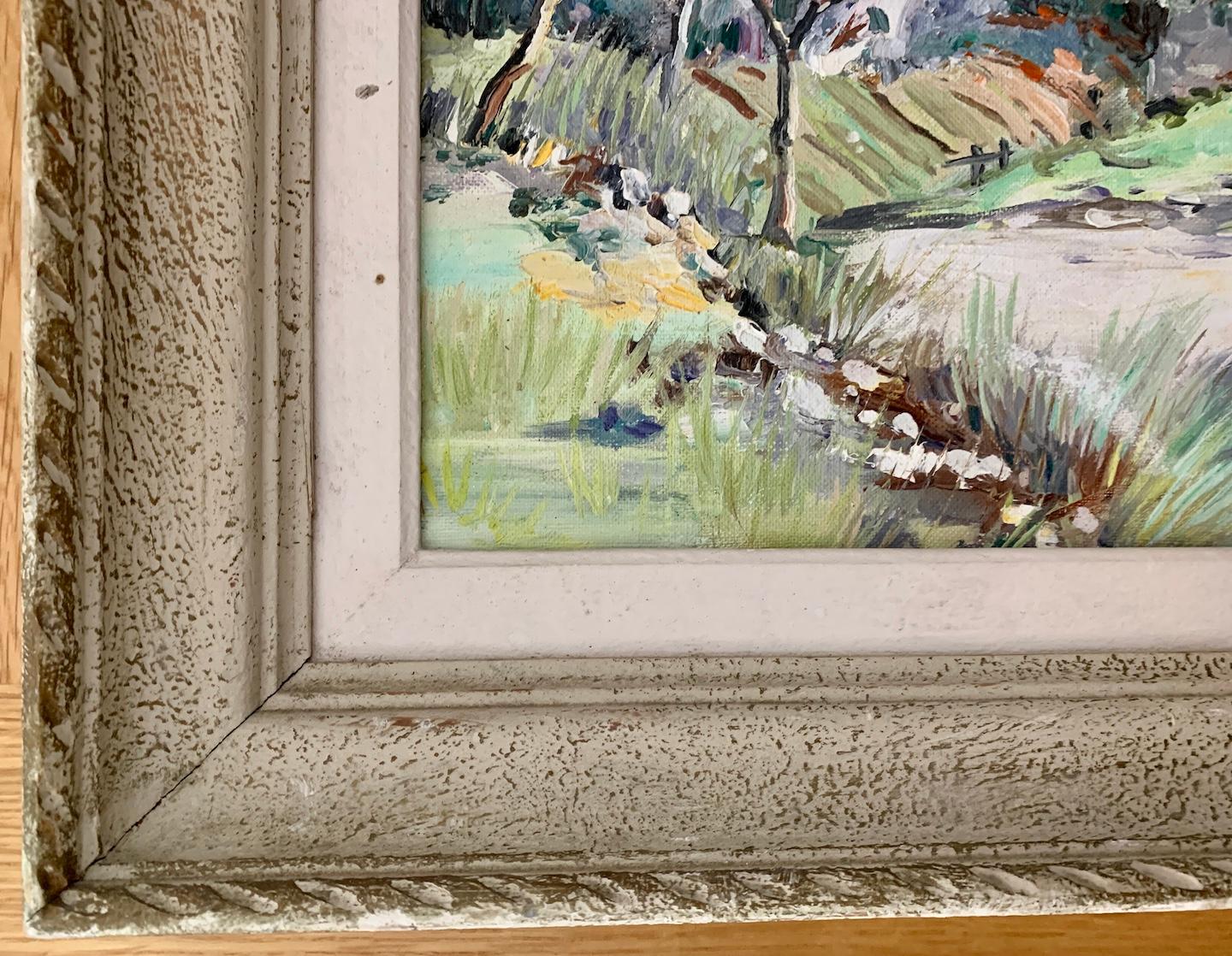 20. Jh. Französischer Impressionist, Landschaft einer VILLA in  Südfrankreich oder Rivera im Angebot 1