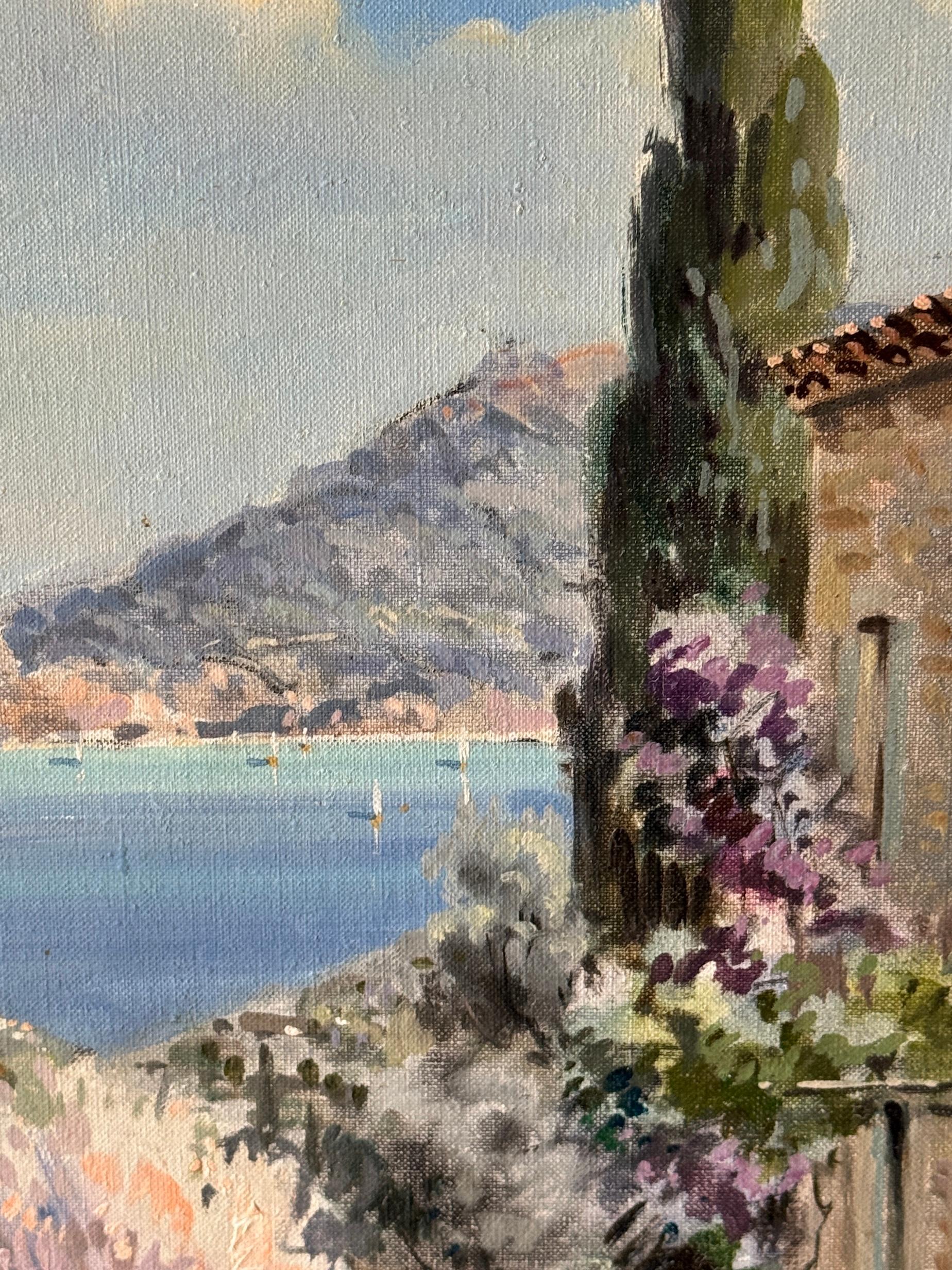 Impresionista francés de mediados de siglo  Paisaje, Le Trayas, Costa Azul Francia en venta 3