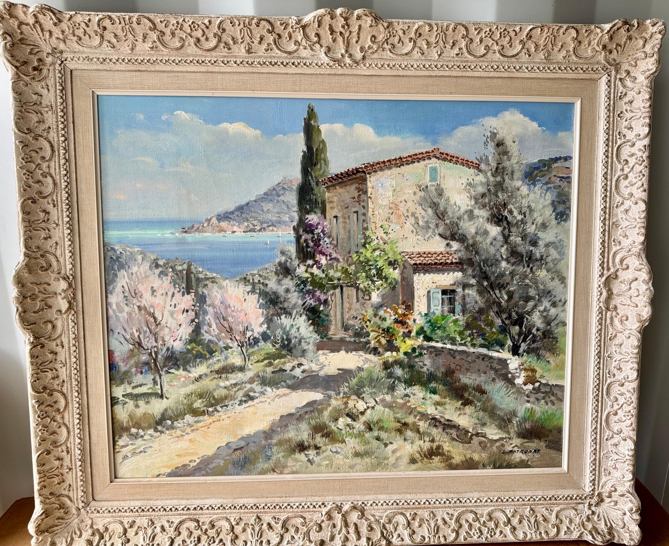 Landscape Painting de Lucien Potronet - Impresionista francés de mediados de siglo  Paisaje, Le Trayas, Costa Azul Francia