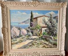 French Mid Century Impressionist  landscape, Le Trayas, Côte d’Azur France