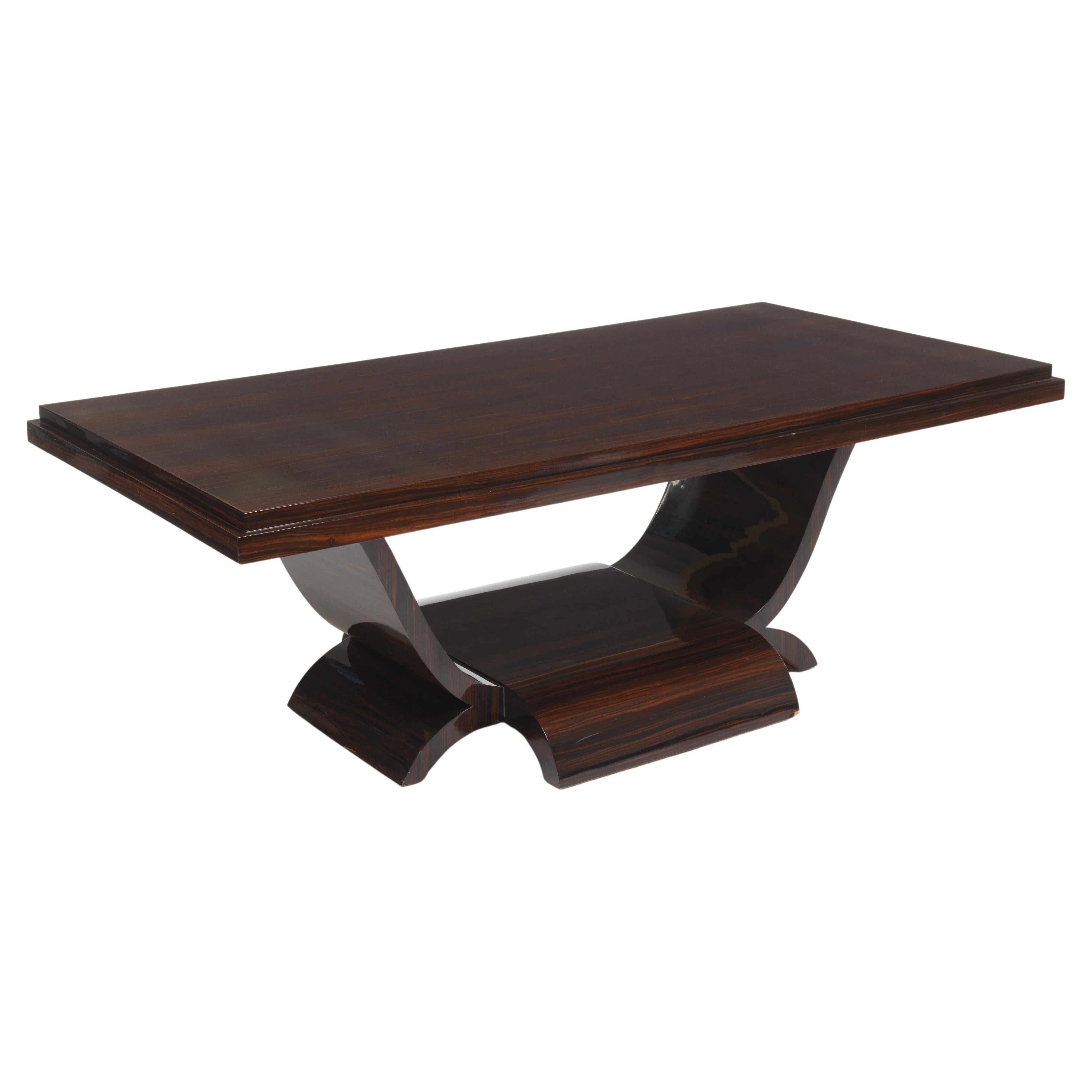 20th Century Lucien Rollin Art Deco Style Rosewood Cocktail Table