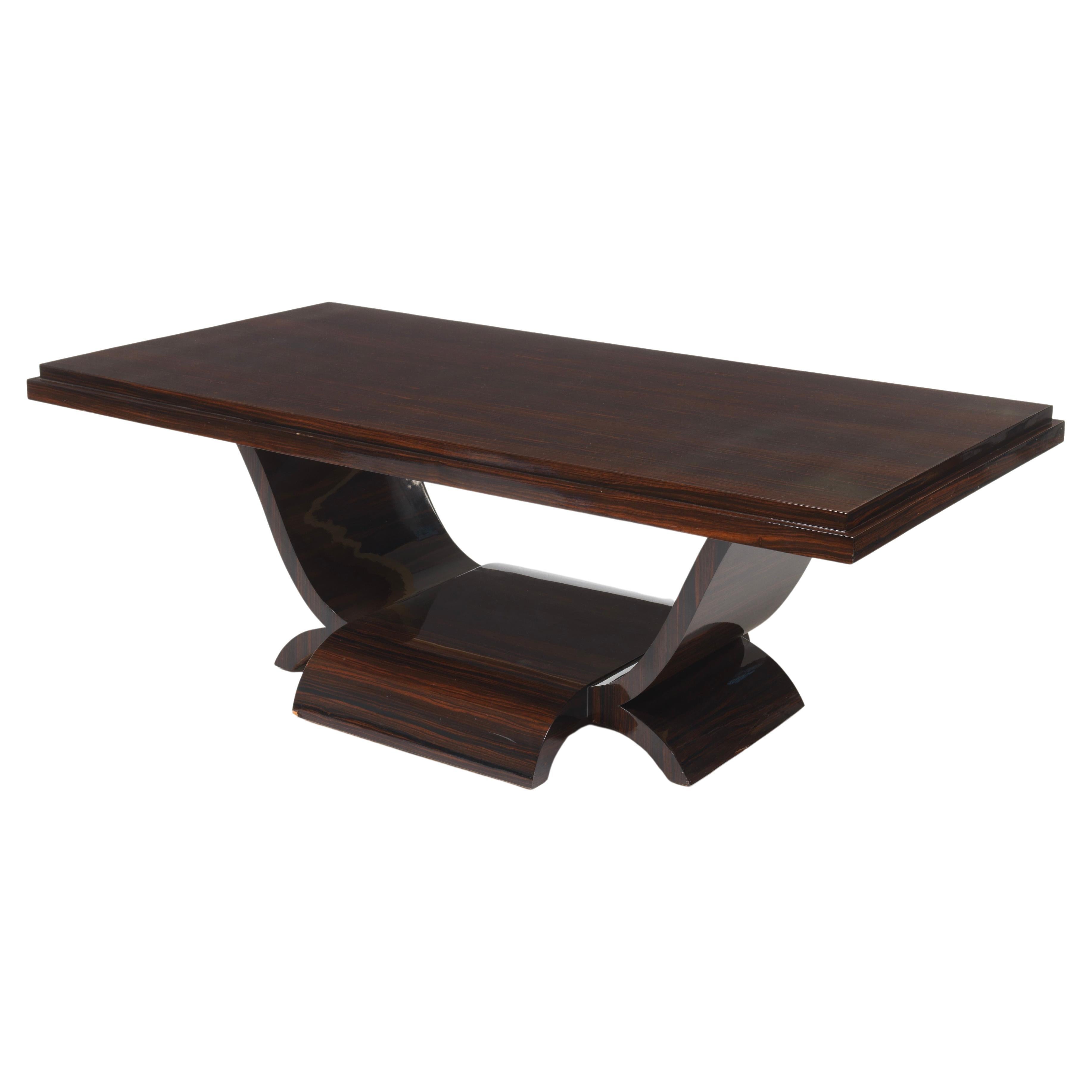 Lucien Rollin Art Deco Style Rosewood Cocktail Table