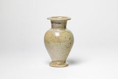 Lucien Talbot La Borne art deco 1940 grey stoneware ceramic vase 20th century