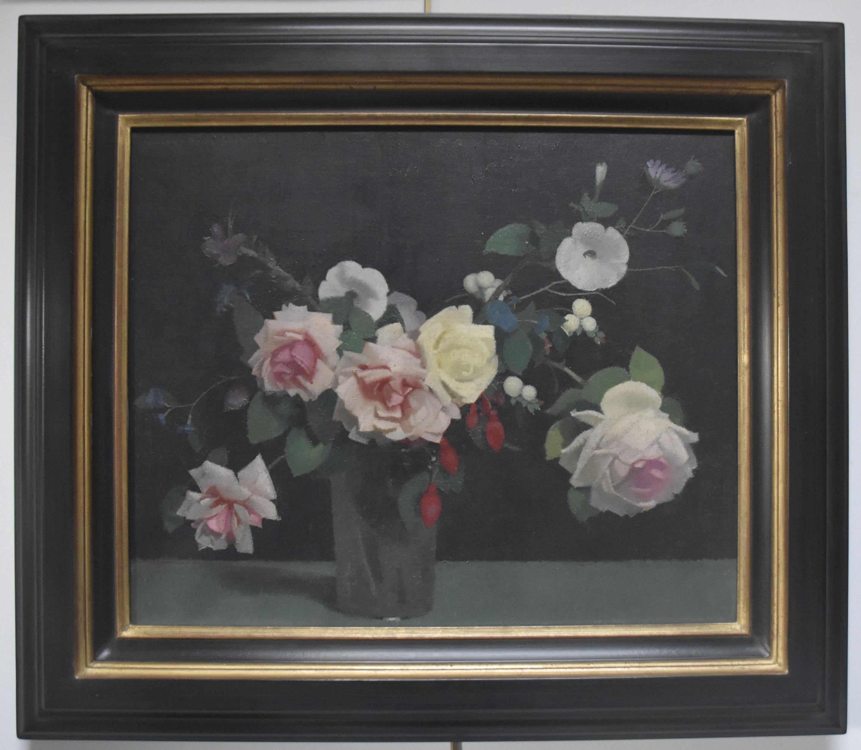  Lucien Victor Guirand de Scevola  (1871-1950) Ein Blumenstrauß, Öl auf Leinwand – Painting von Lucien-Victor Guirand de Scévola