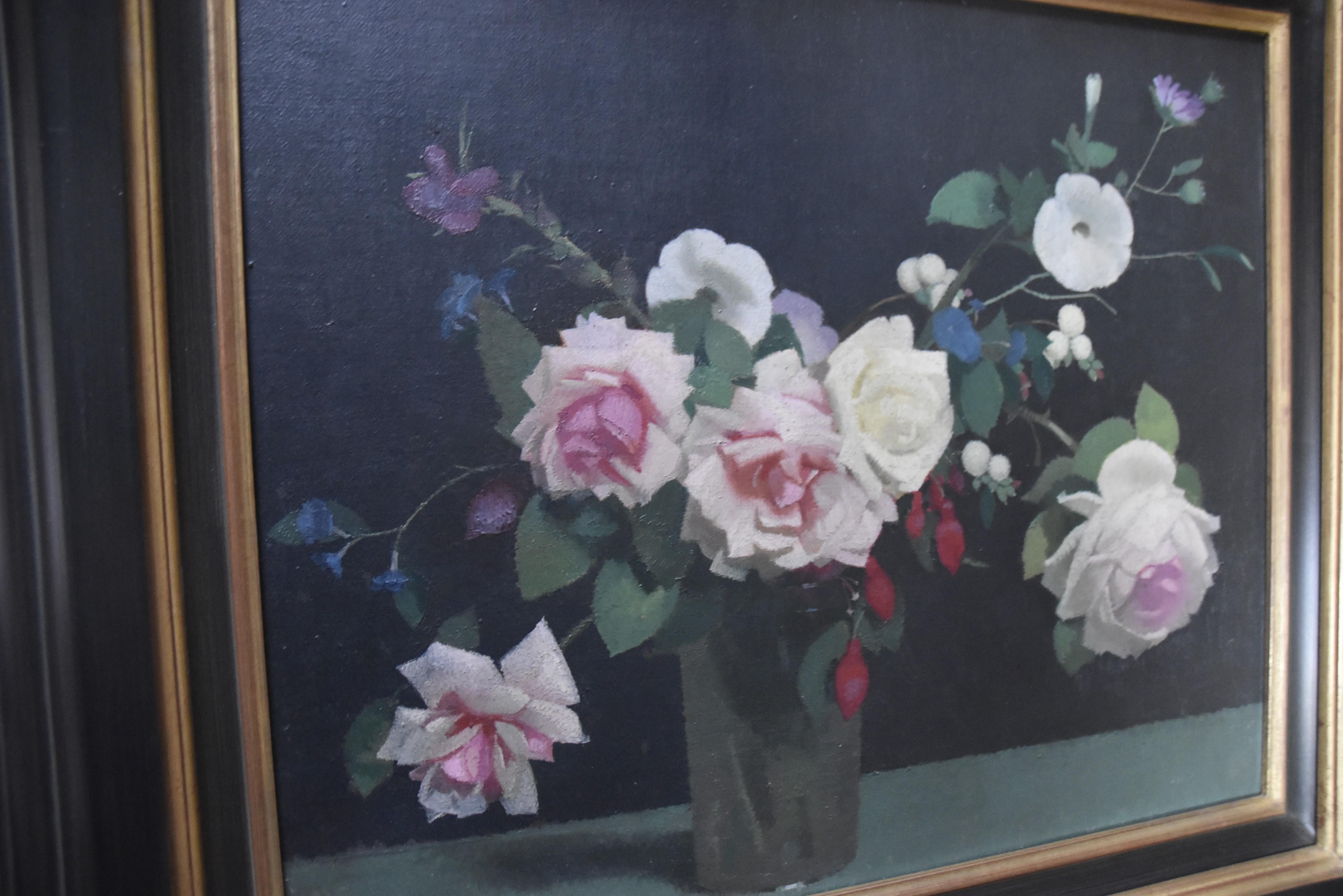 Lucien-Victor Guirand de Scevola (1871-1950) 
Ein Blumenstrauß 
Öl auf Leinwand
Signiert oben links 
38 x 46 cm
In einem schönen modernen Rahmen: 53 x 61 cm

Lucien Victor Guirand de Scévola malte besonders gern Blumen. Seine Blumensträuße sind auch