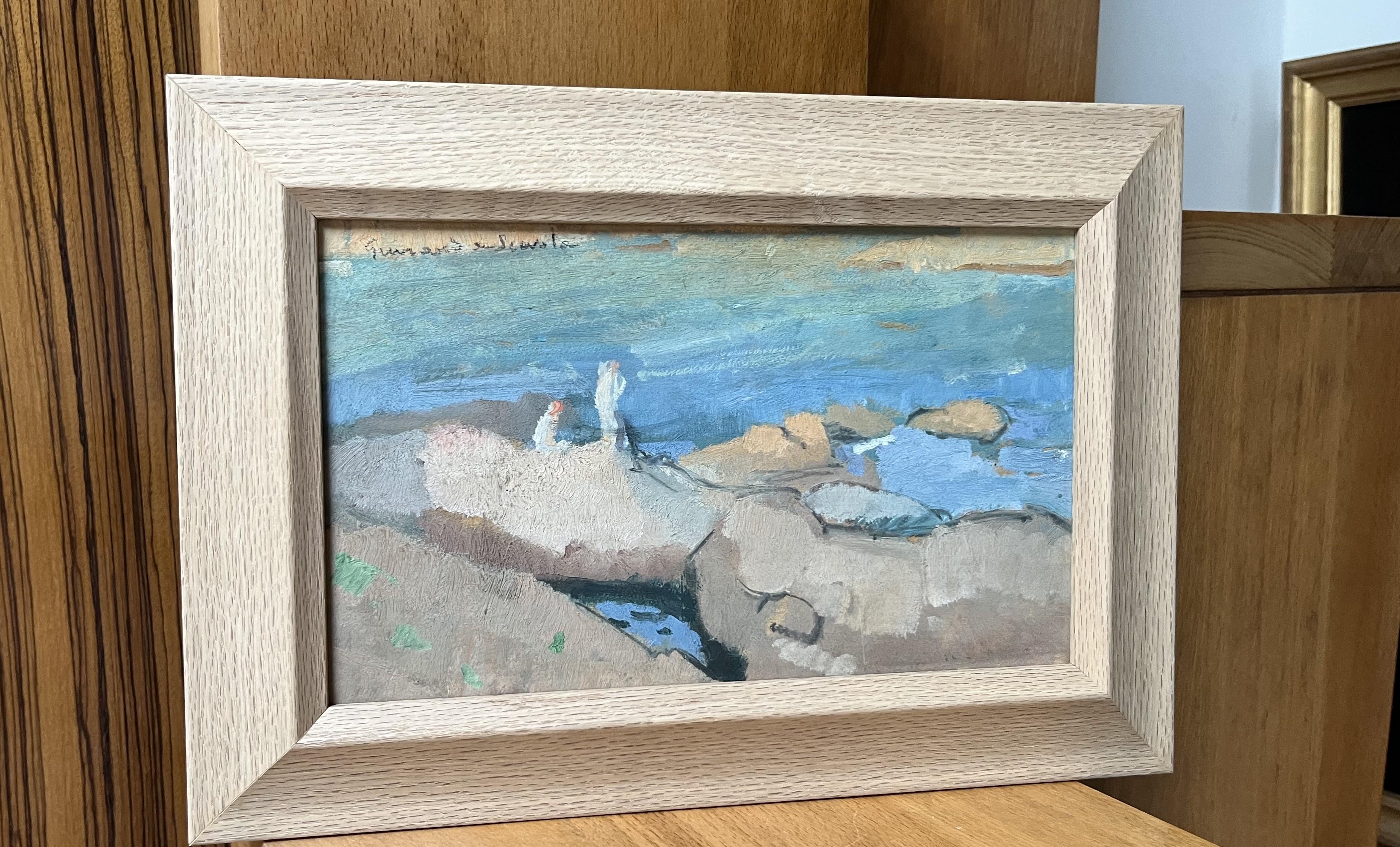 Lucien-Victor Guirand de Scévola (1871-1950) Un paysage marin avec des baigneurs, huile signée en vente 9