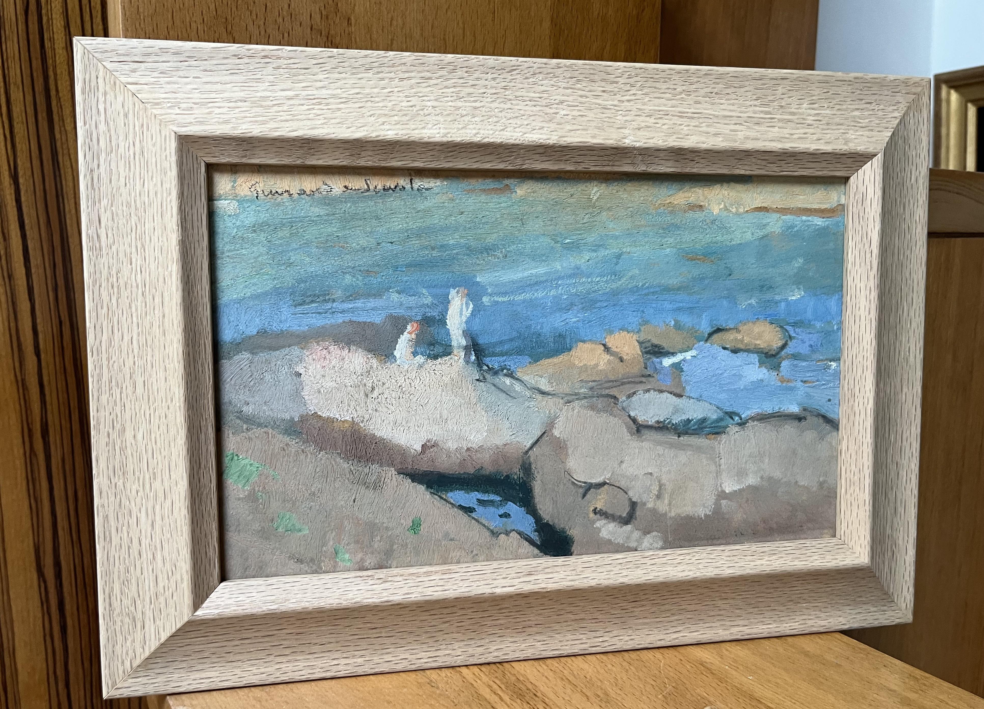 Lucien-Victor Guirand de Scévola (1871-1950) Un paysage marin avec des baigneurs, huile signée en vente 8