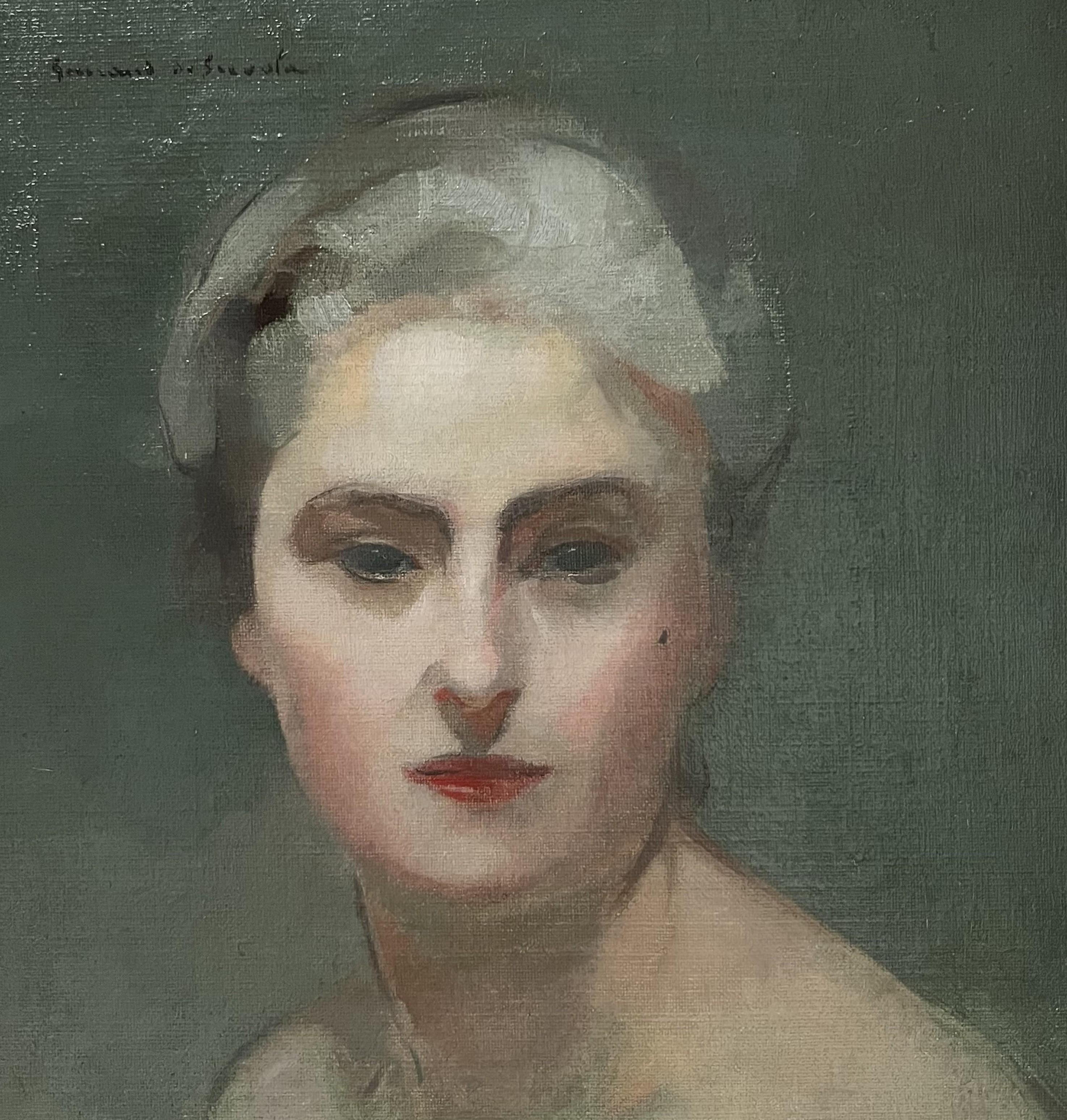 Lucien-Victor Guirand de Scévola (1871-1950) Porträt seiner Frau, Öl signiert im Angebot 2