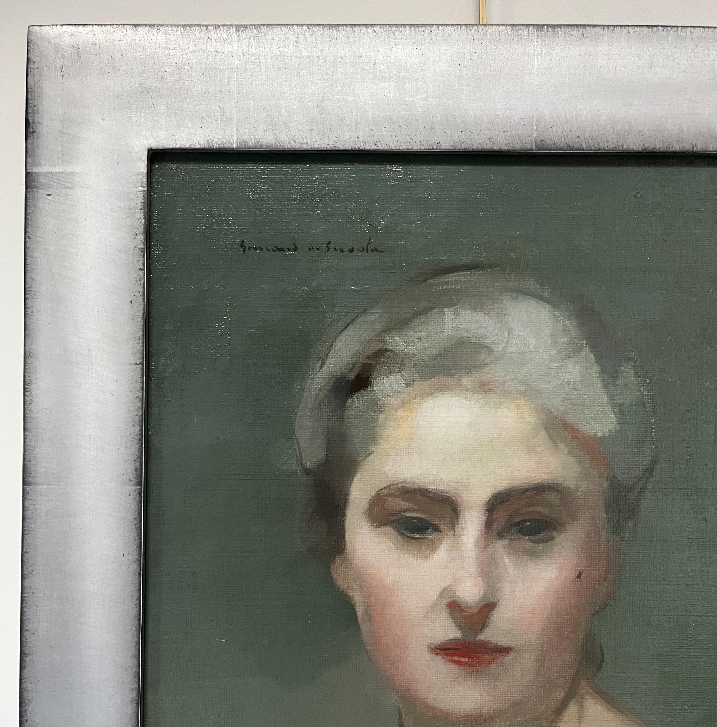 Lucien-Victor Guirand de Scévola (1871-1950) Porträt seiner Frau, Öl signiert im Angebot 5