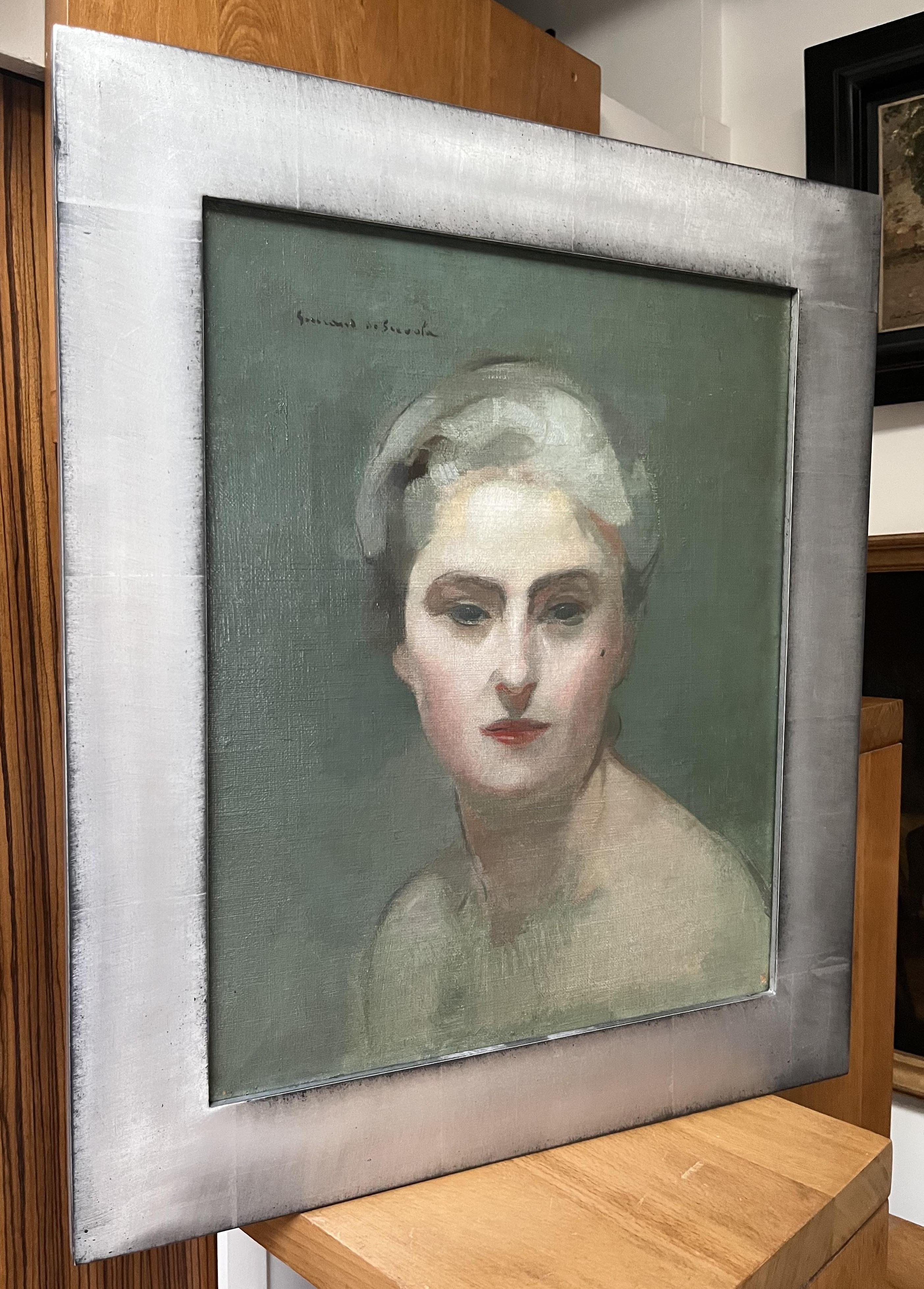 Lucien-Victor Guirand de Scévola (1871-1950) Porträt seiner Frau, Öl signiert im Angebot 8