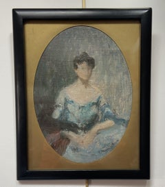 Lucien-Victor Guirand de Scévola (1871-1950) Portrait of Lady, oil sketch signed