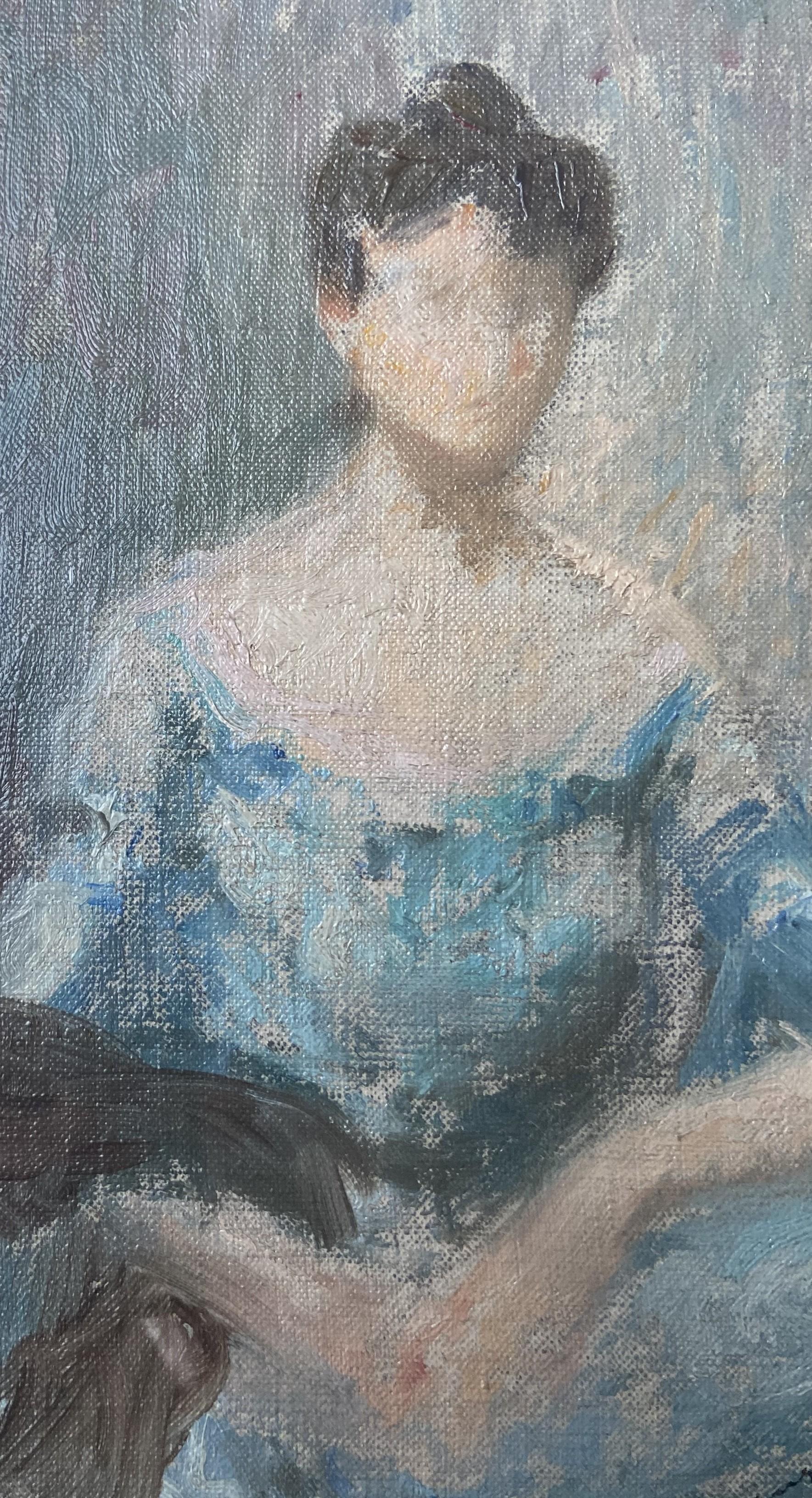 Lucien-Victor Guirand de Scévola (1871-1950) Portrait de dame, esquisse à l'huile signée en vente 3