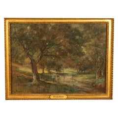 Antique American Impressionist Luminist Painting "River Ridge" Virginia
