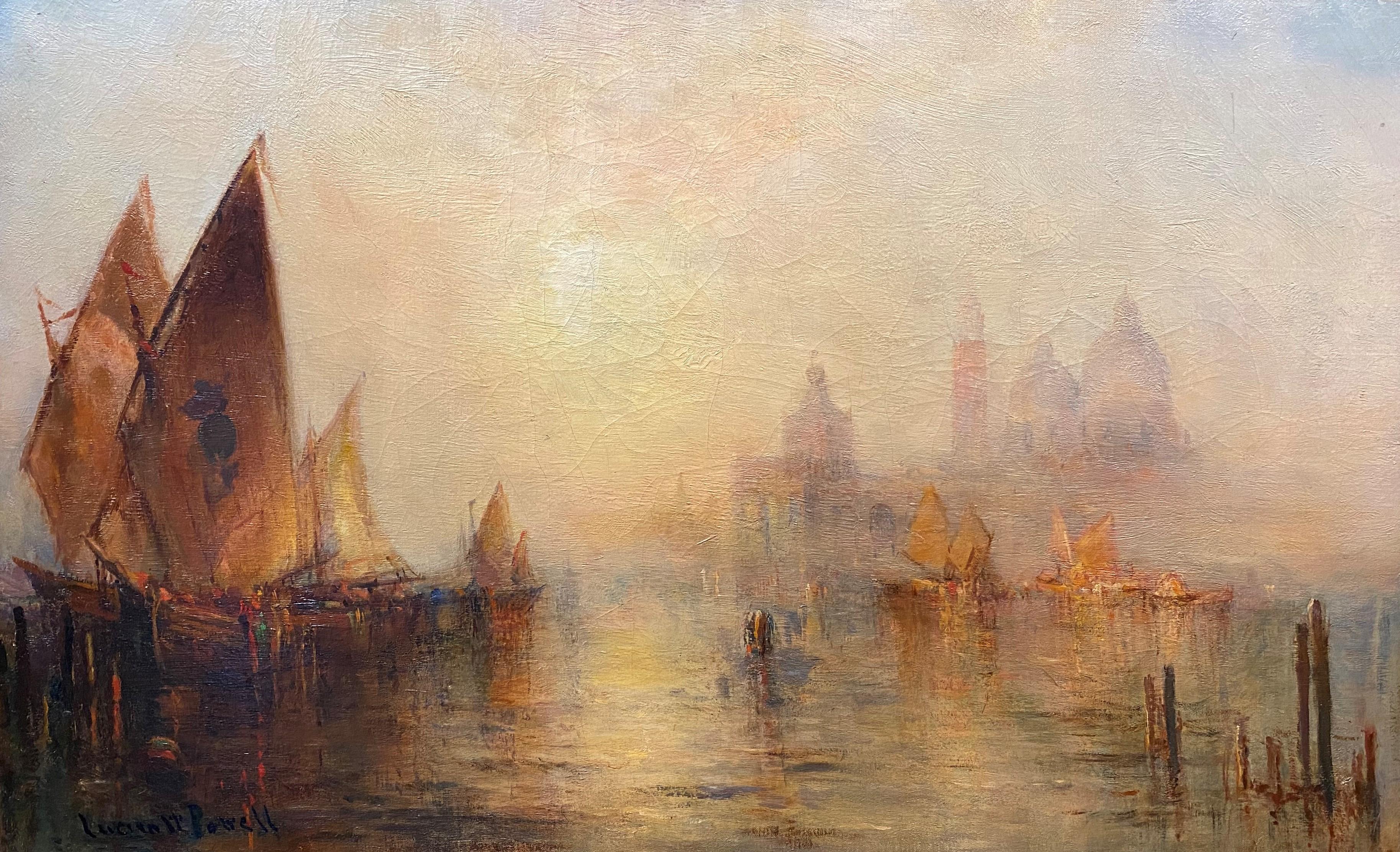 Venice at Dusk - American Impressionist Art by Lucien Whiting Powell