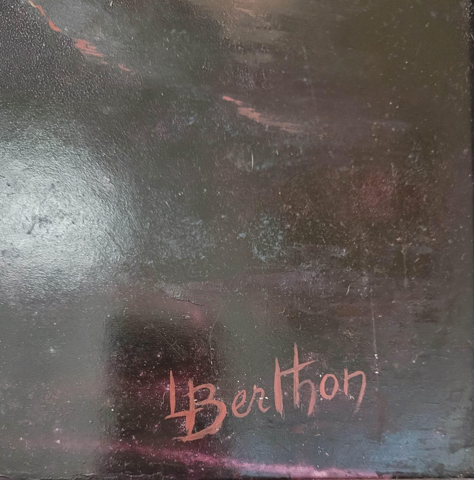 Lucienne Berthon (1926-2012) - Original Öl auf Karton, Lyrische abstrakte Landschaft im Zustand „Gut“ im Angebot in North Palm Beach, FL