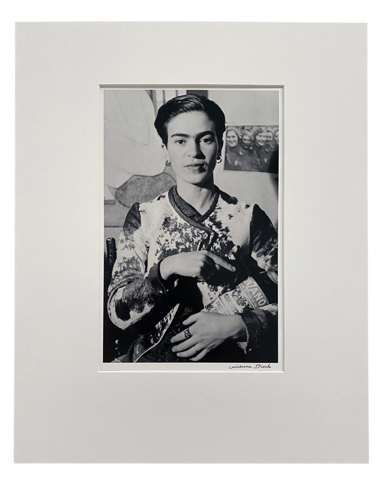 Frida with the Cinzano Bottle New York City, NY - Photograph by Lucienne Bloch