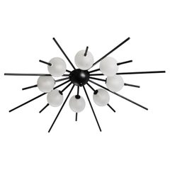 Support de lampe LUCIENNE en émail noir mat et verre soufflé par Blueprint Lighting