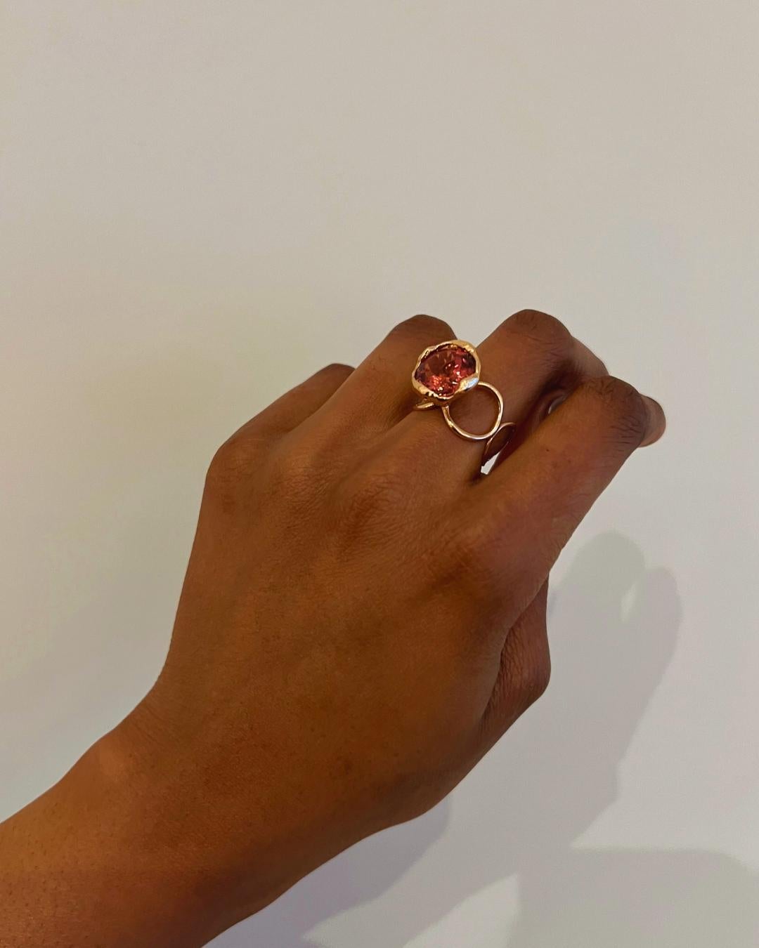 Lucifer vir Honestus Red Tourmaline and 18K Rose Gold 