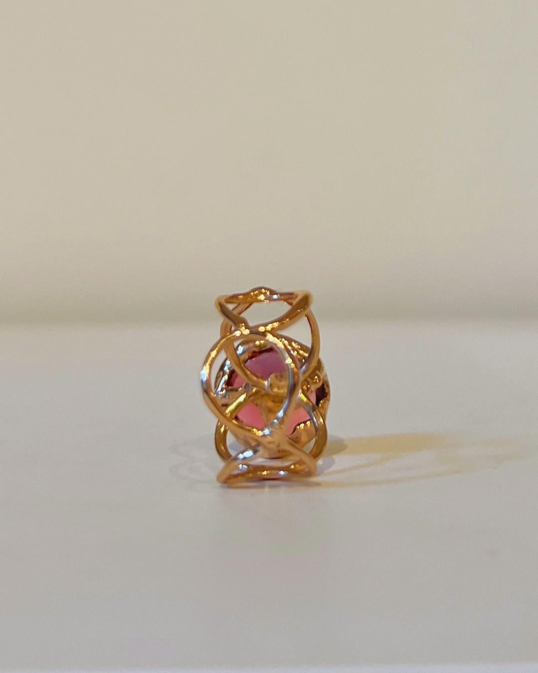 Lucifer vir Honestus Red Tourmaline and 18K Rose Gold 