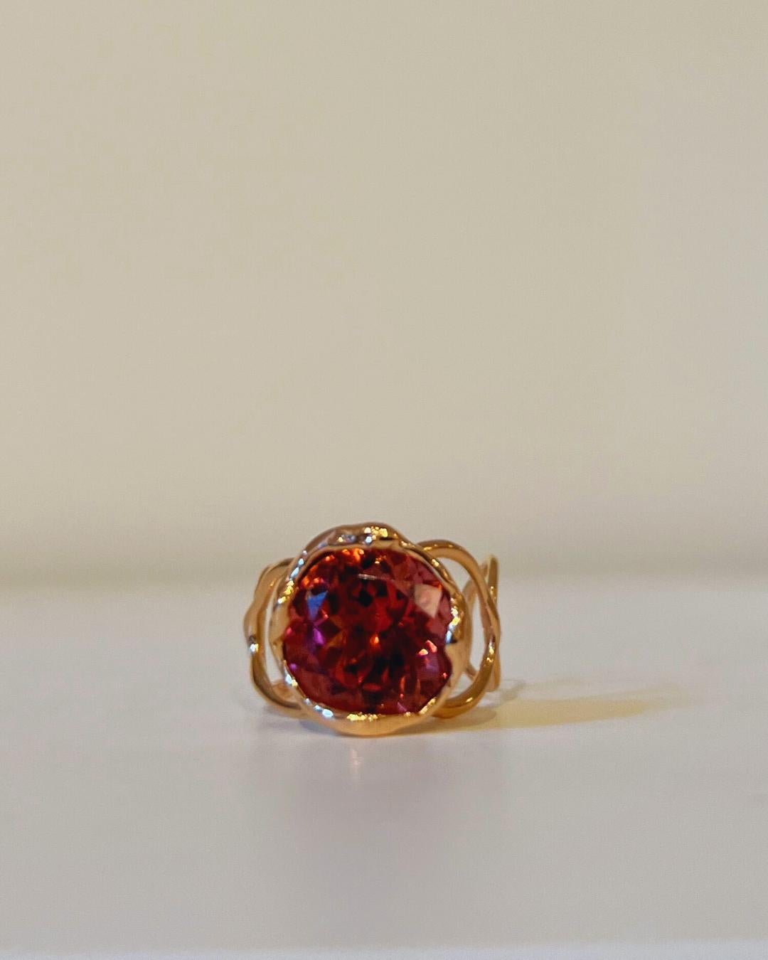 Lucifer vir Honestus Red Tourmaline and 18K Rose Gold 