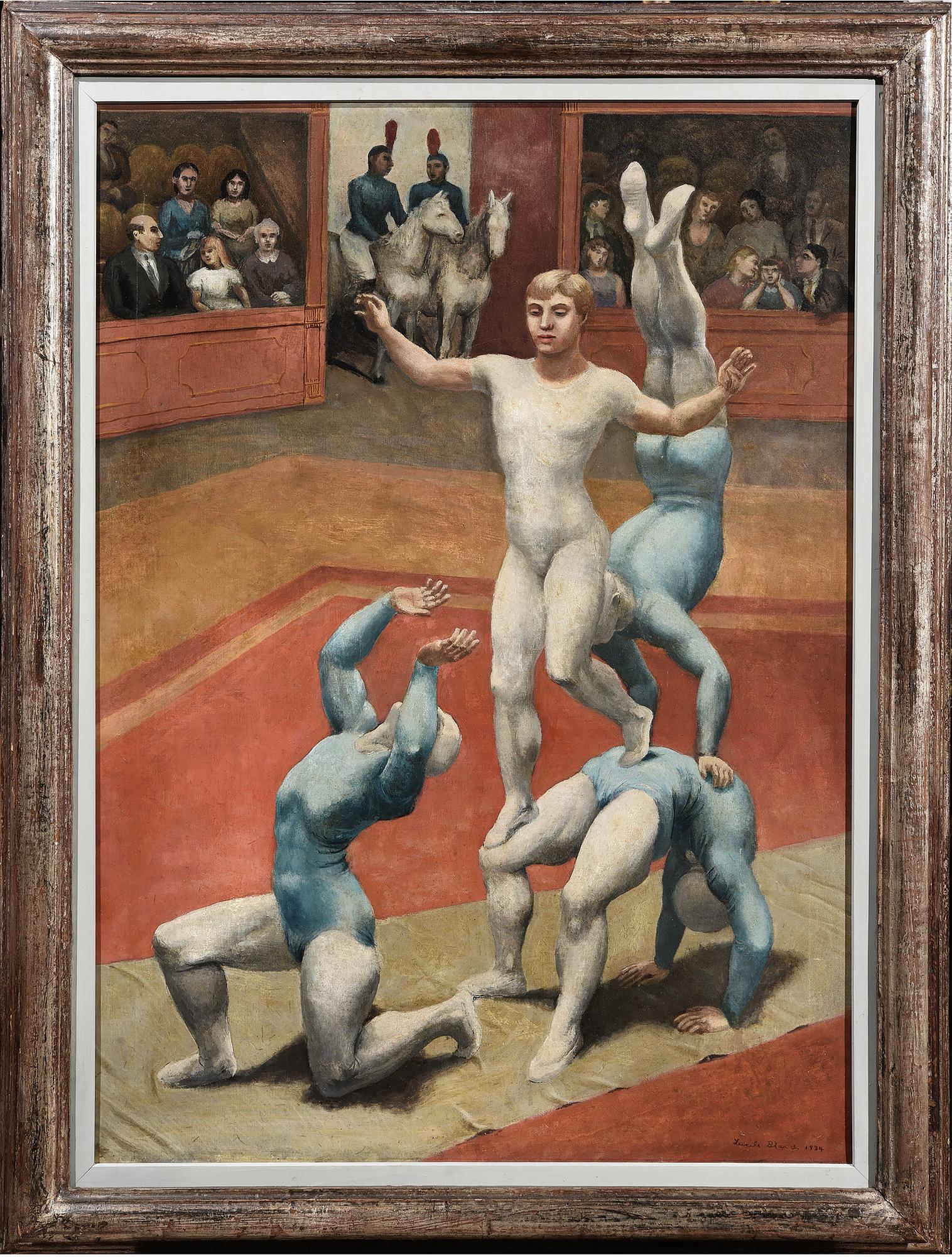 Circus Acrobats  - ( Friends with Diego Rivera and Frida Kahlo ) - Painting by Lucile Blanch