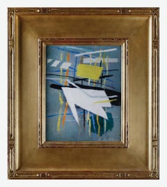 20th Century Figural Abstract Expressionist Oil Painting by Woman Artist
