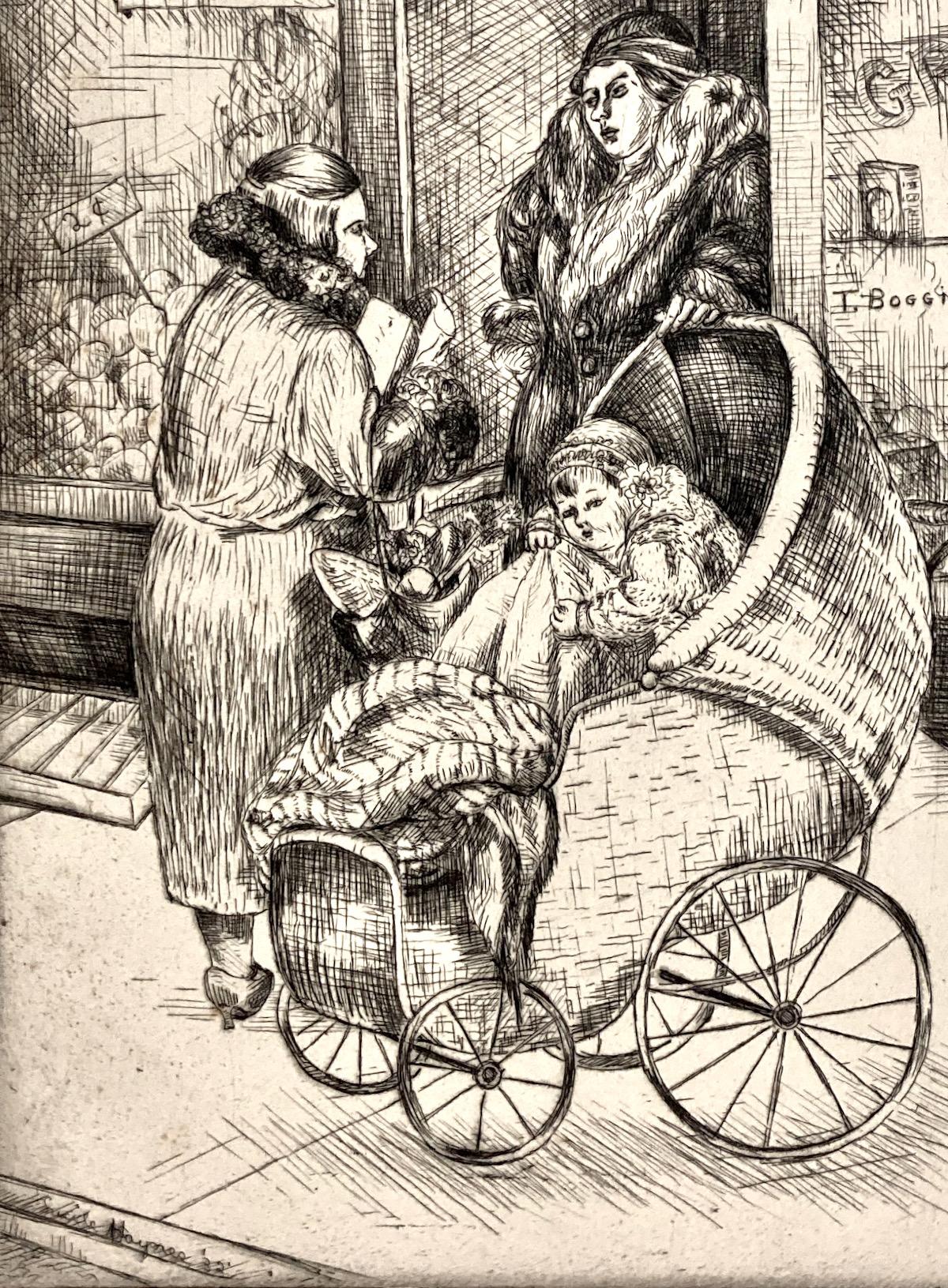 Lucile Haynes, (Two Women with Child in Baby Carriage) For Sale 1