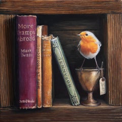 More Tramps Abroad -original realism oil painting- contemporary wildlife artwork