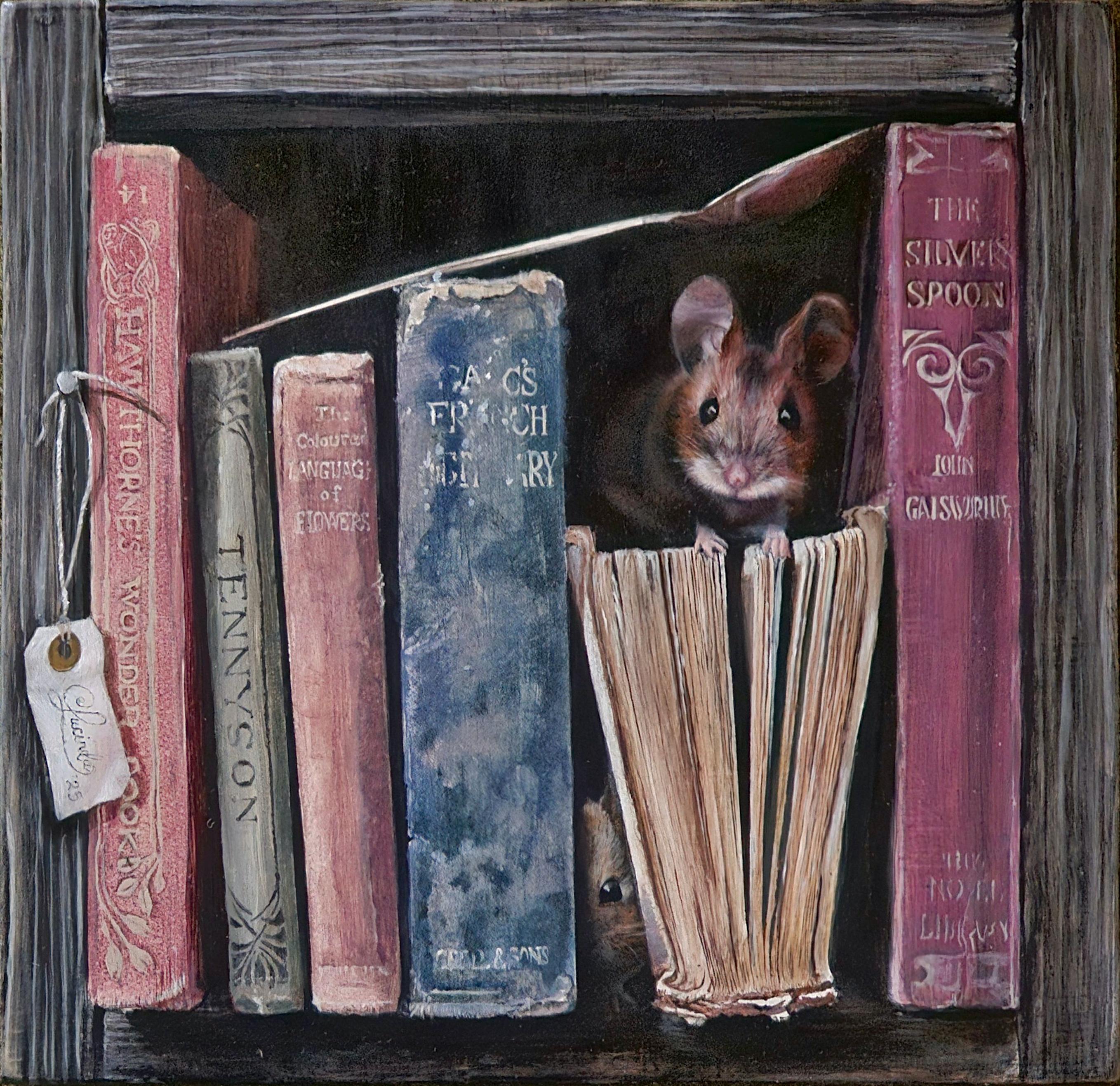 Der Silberlöffel - original realistisches Ölgemälde - zeitgenössische Kunst in der freien Natur (Realismus), Painting, von Lucinda Holland